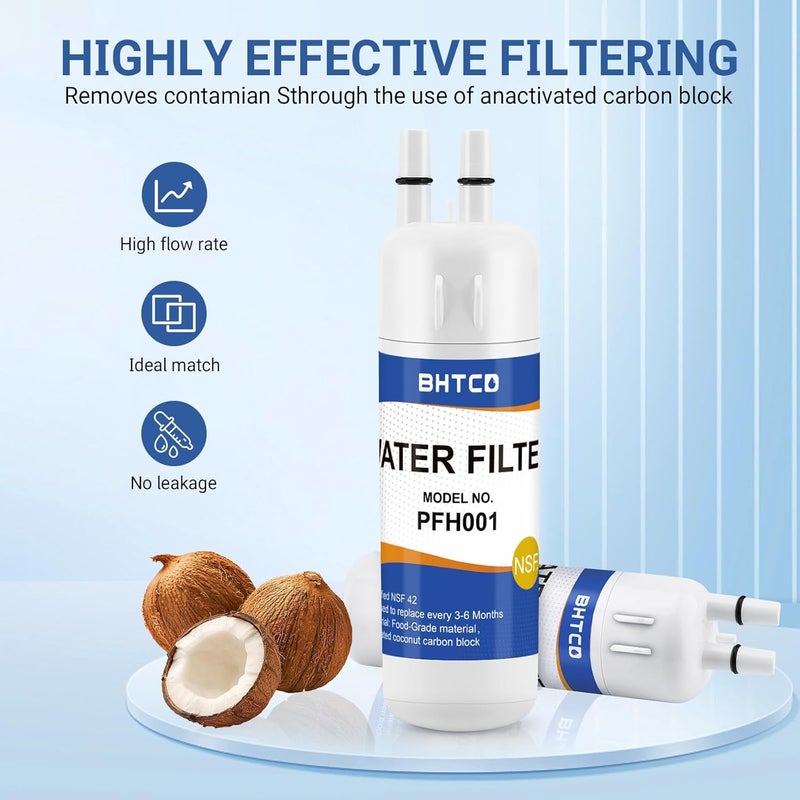 BHTCD P8RFKB2L Water Filter for Kenmore Refrigerator Kitchen-Aid KRSF705HPS Ama-na ASD2575BRW01 Replacement.(2 Pcs) - Image 3
